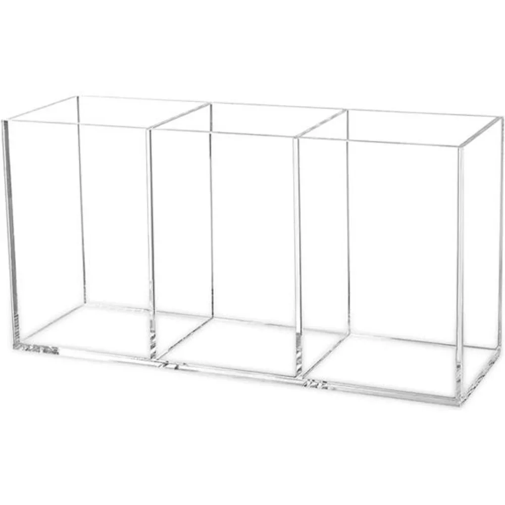 Clear Makeup Brush Organizer🌷🦋,Acrylic Cosmetic Brushes Storage Holder 🦋